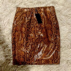 Antonio Melani snake skin pattern leather skirt. Never worn
